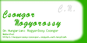 csongor mogyorossy business card