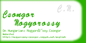 csongor mogyorossy business card